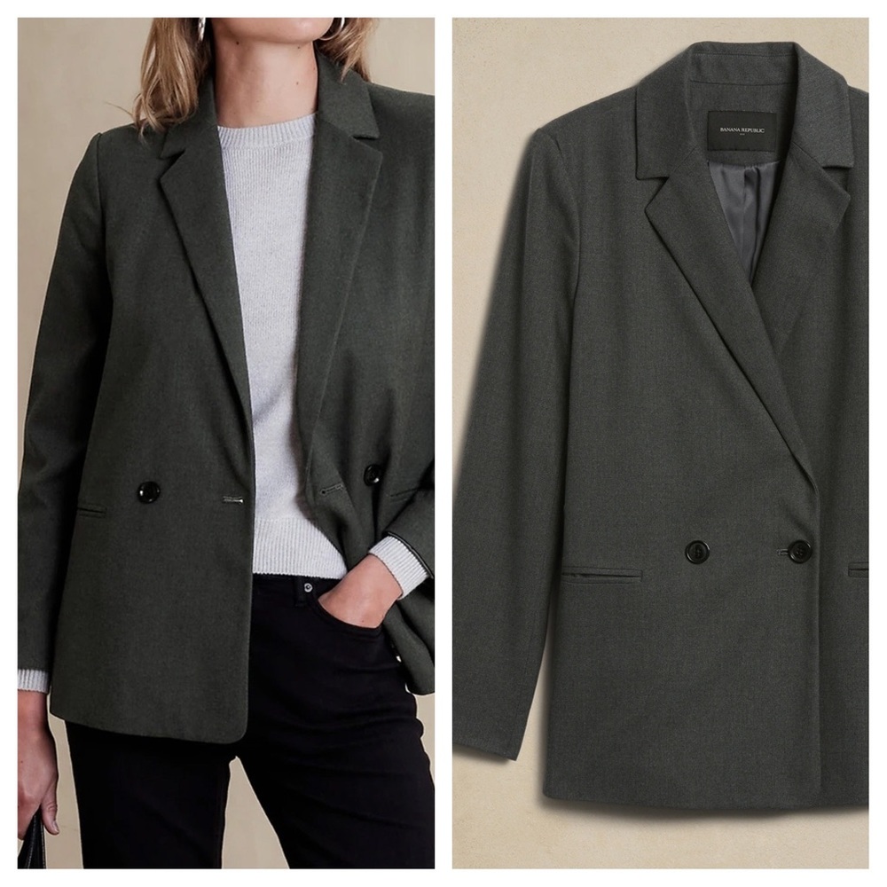 Banana Republic Factory Flannel Suiting Blazer